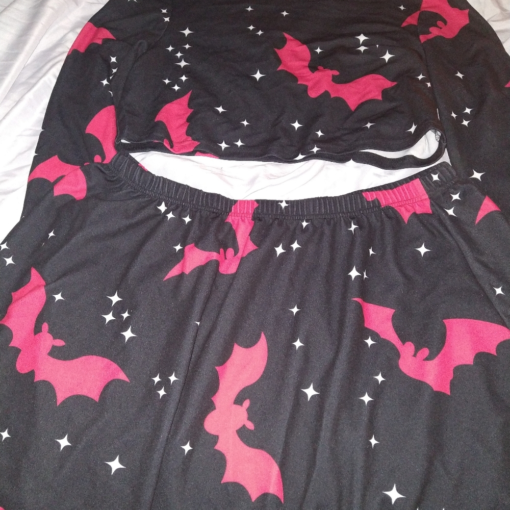 Shein batty top and skirt